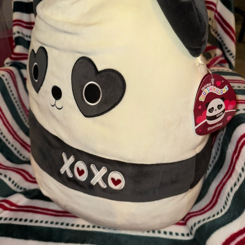 Valentine Squishmallow Stanley the panda 16” inch